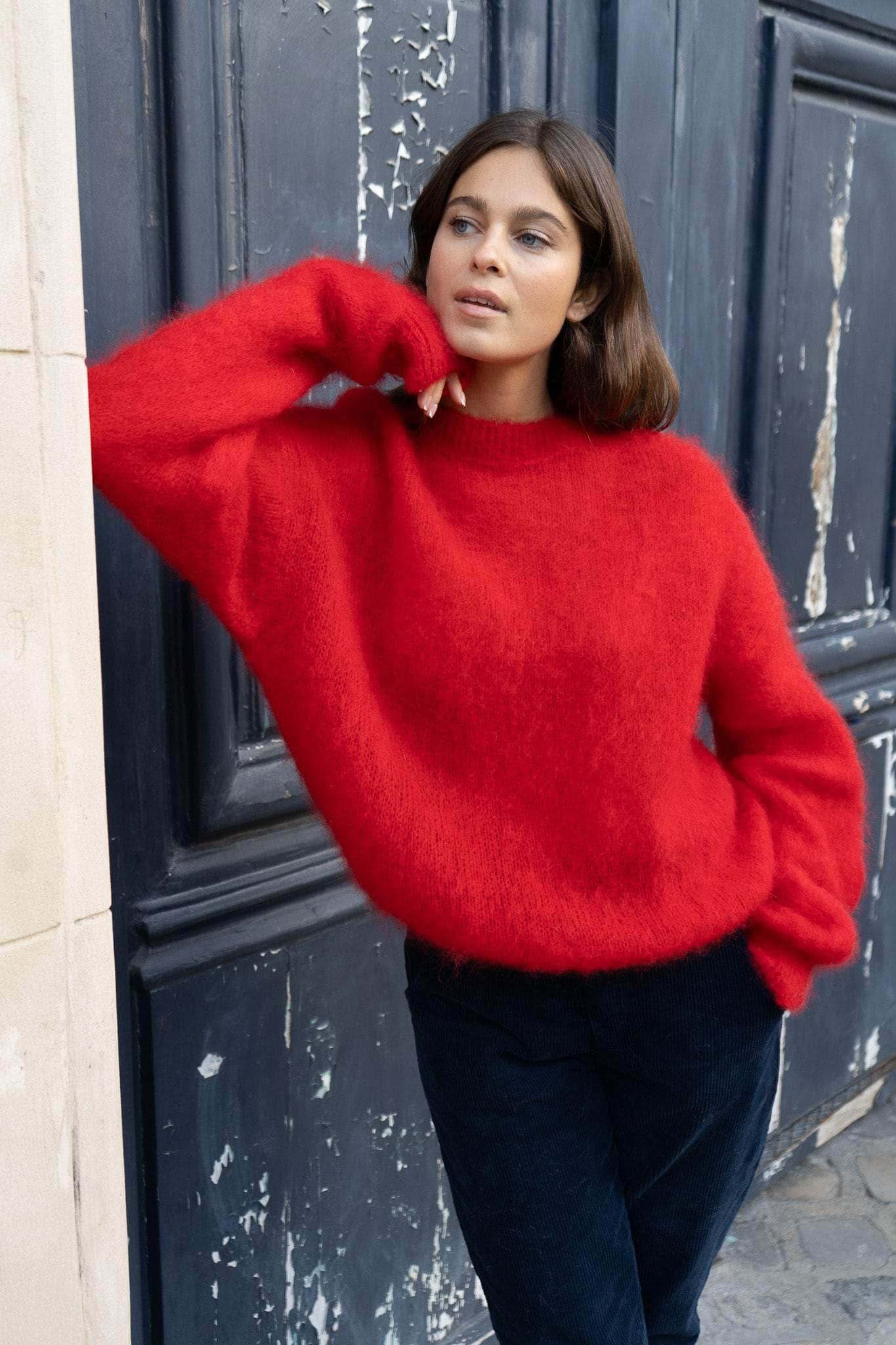 POUMPOUM PULL NINA ROUGE PULL NINA MOHAIR