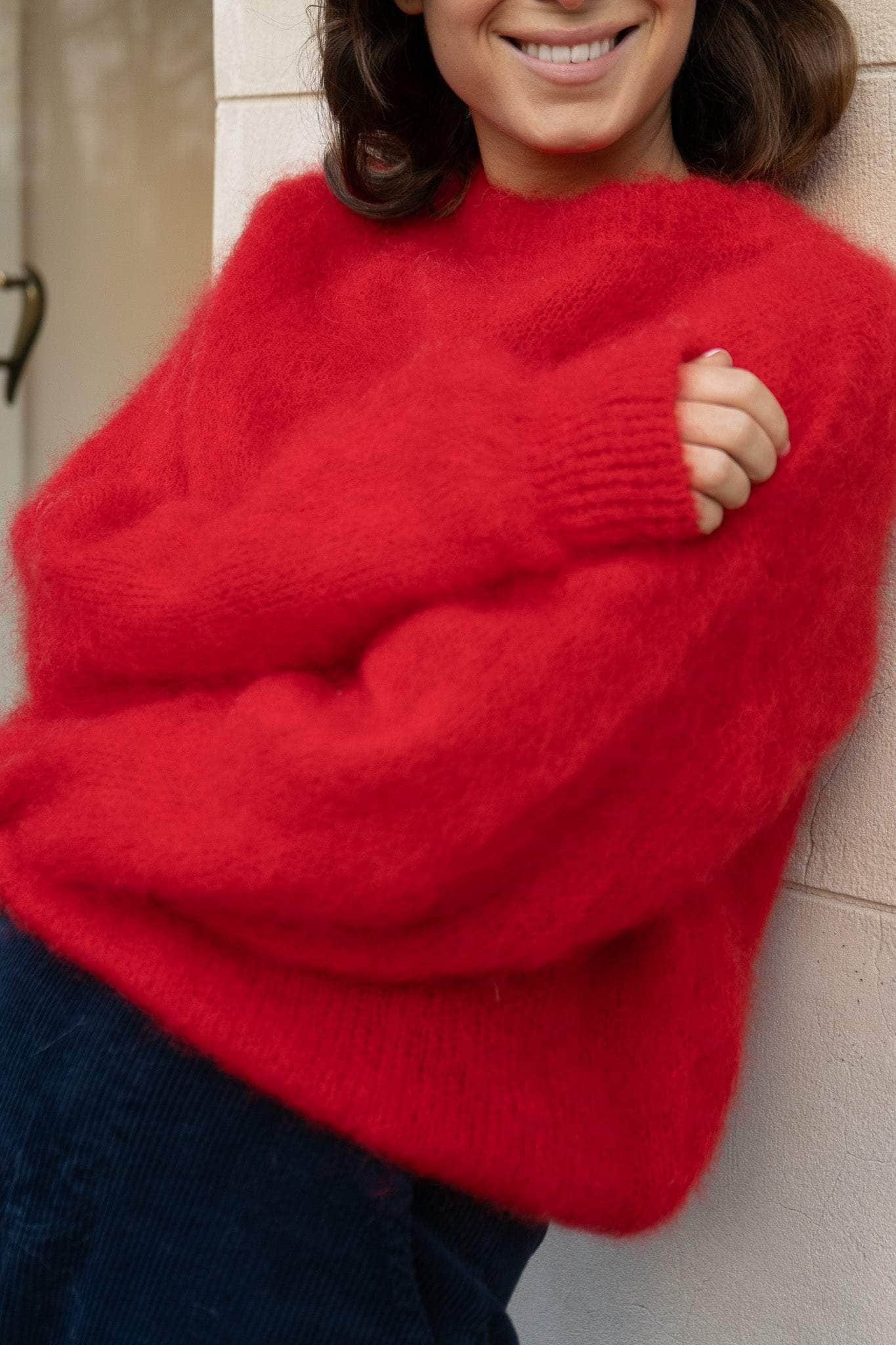 POUMPOUM PULL NINA ROUGE PULL NINA MOHAIR