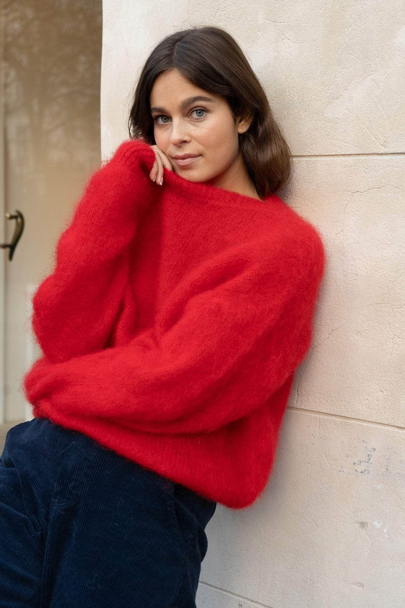 POUMPOUM PULL NINA ROUGE PULL NINA MOHAIR