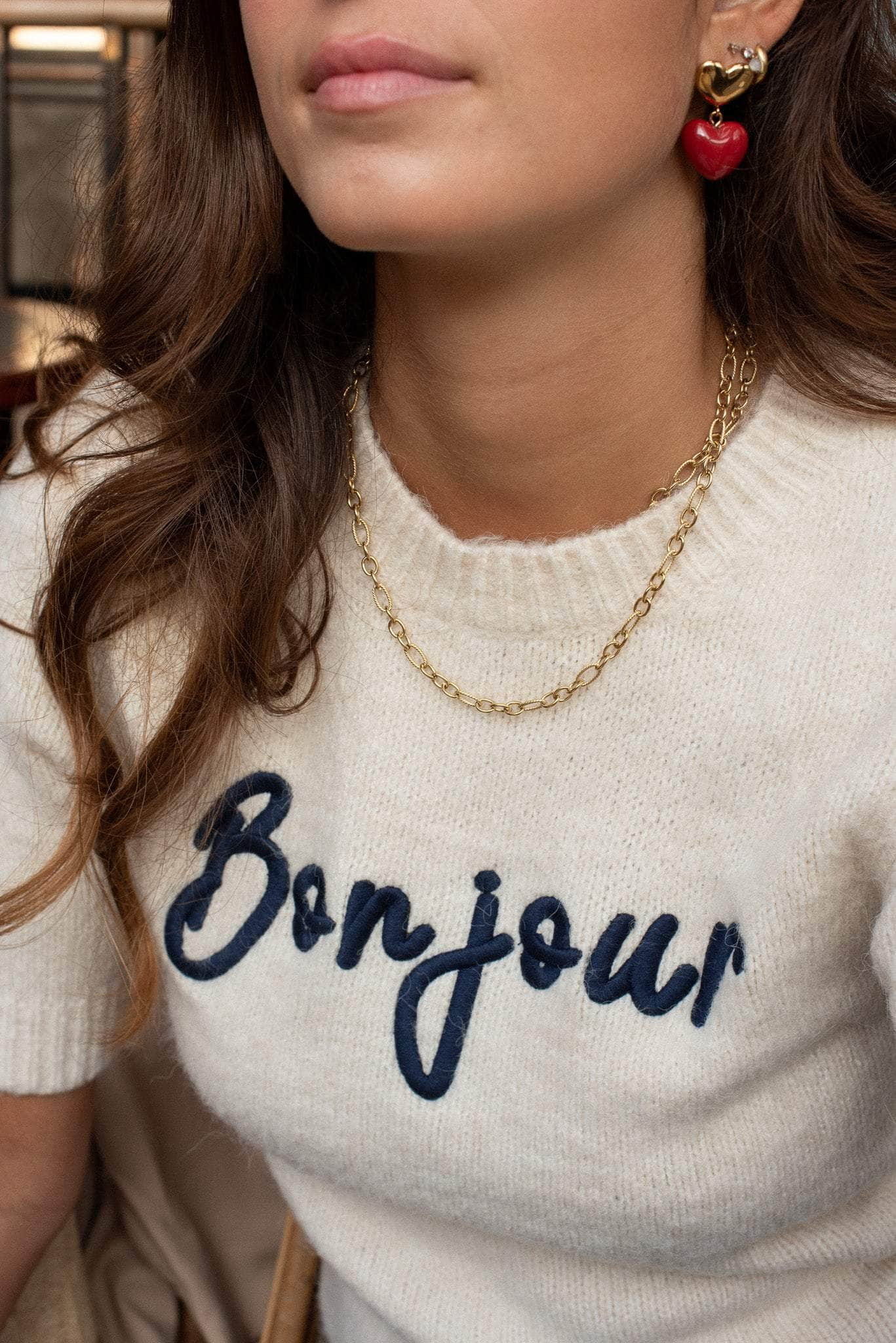 POUMPOUM GILLET TU Pull Bonjour