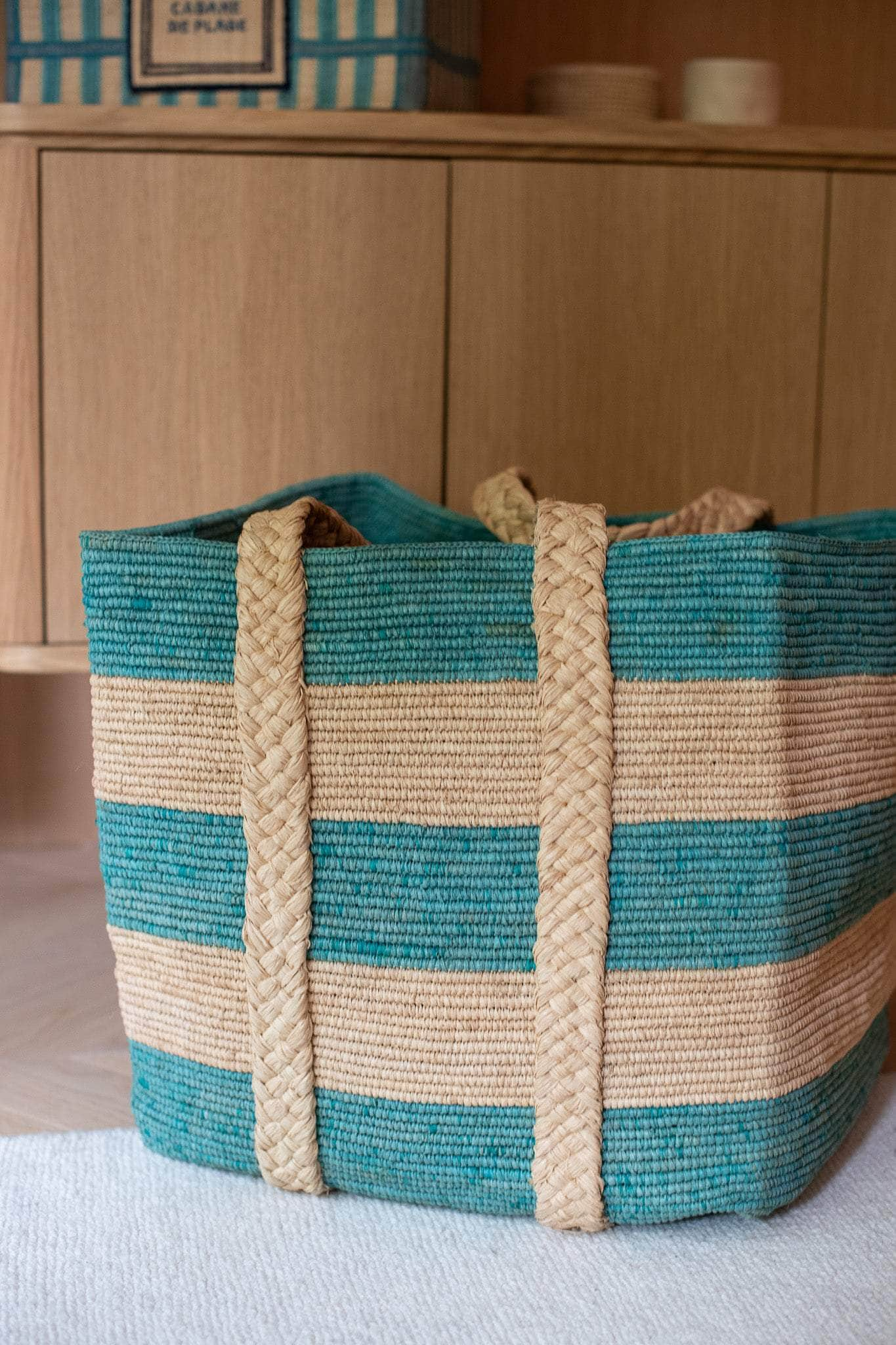 POUMPOUM HOME CABAS LE GRAND PANIER JOIA BLEU