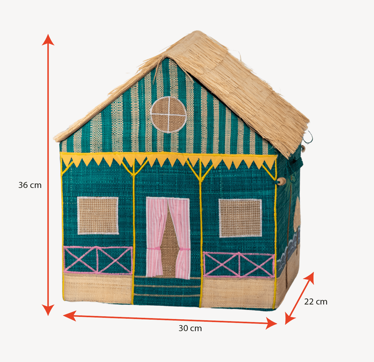 POUMPOUM KIDS Coffre de rangement COFFRE DE RANGEMENT RAPHIA - MAISON TAHITI (Medium)