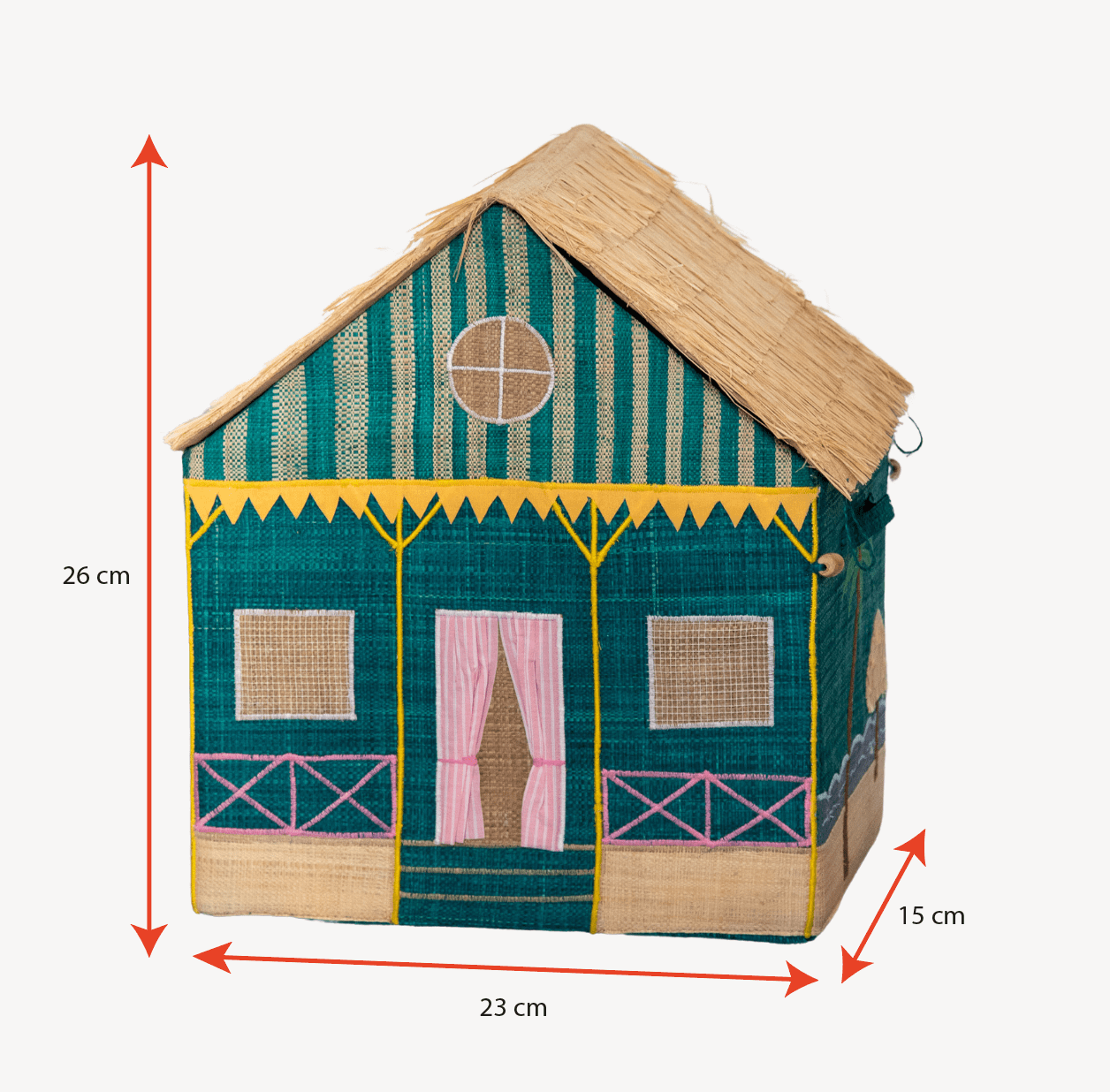 POUMPOUM KIDS Coffre de rangement COFFRE DE RANGEMENT RAPHIA - MAISON TAHITI (Small)