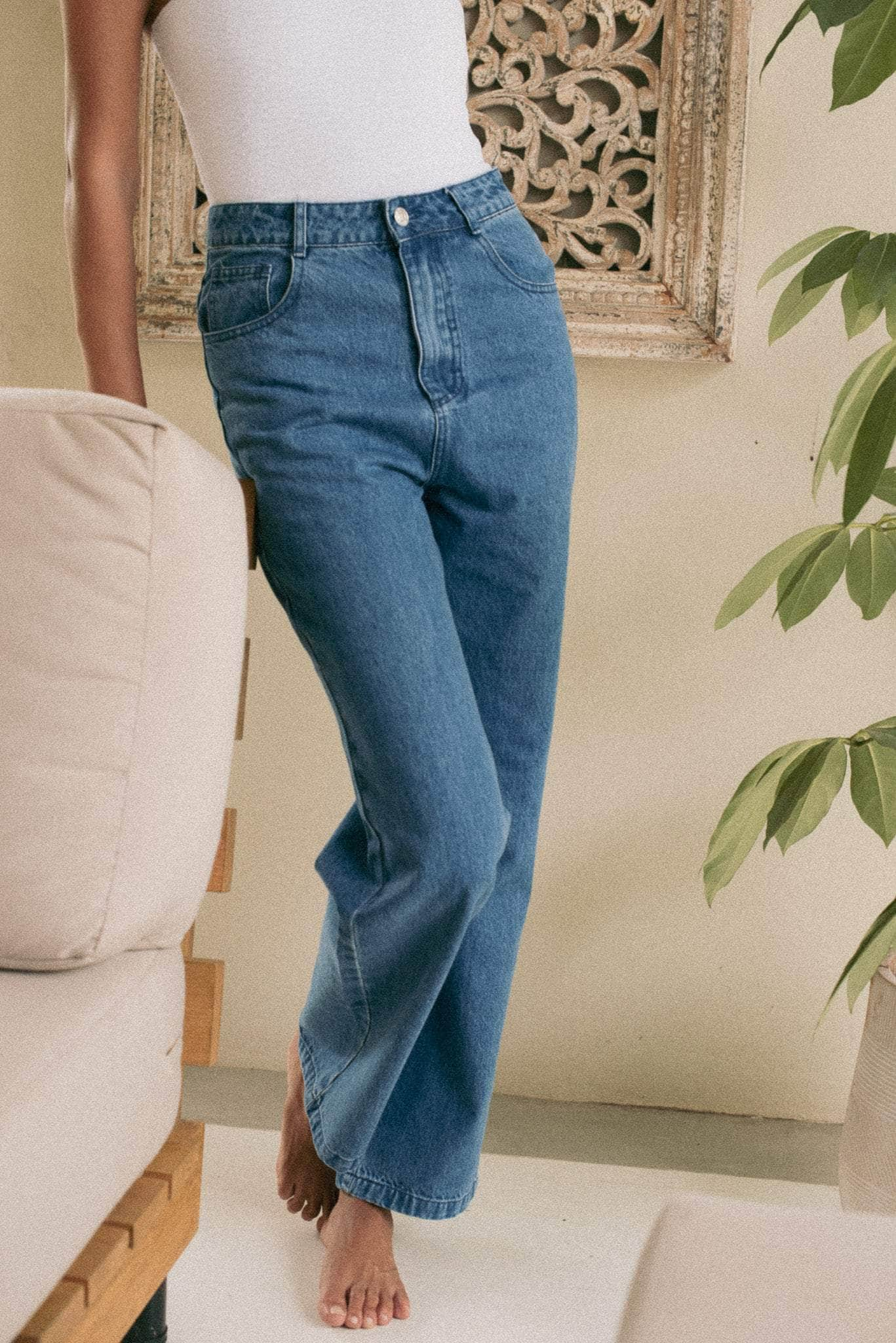 POUMPOUM PANTALON Jean denim bleu Léo